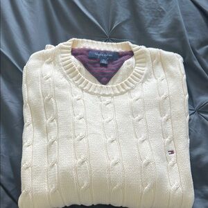 Tommy Hilfiger Red and Blue Striped Knit